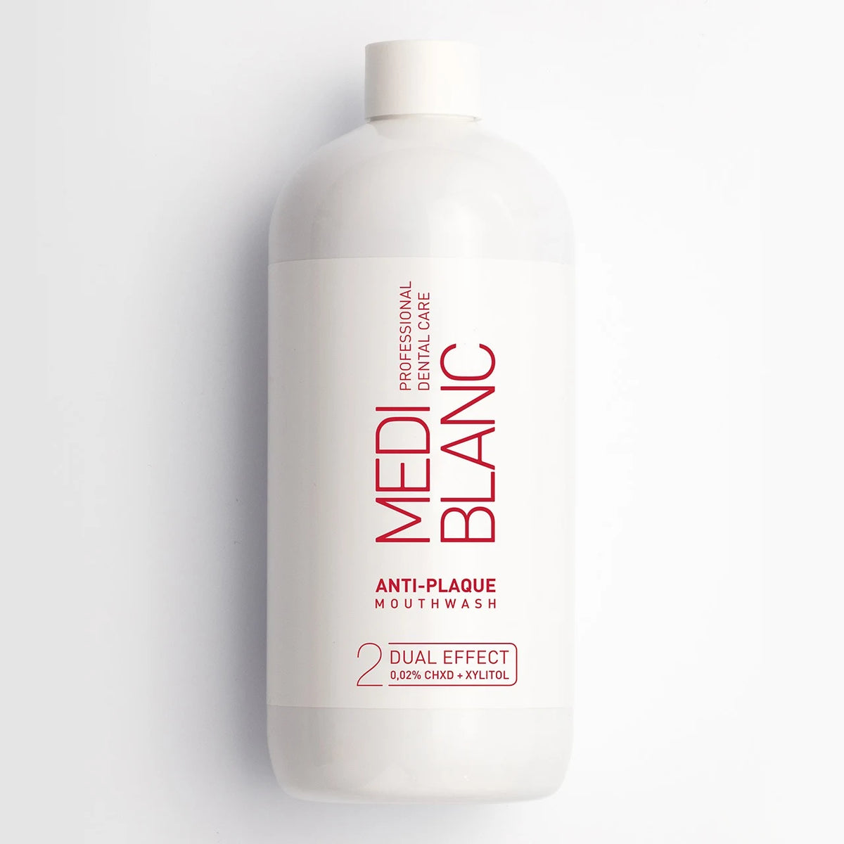 MEDIBLANC Anti-Plaque Mouthwash bottle close-up